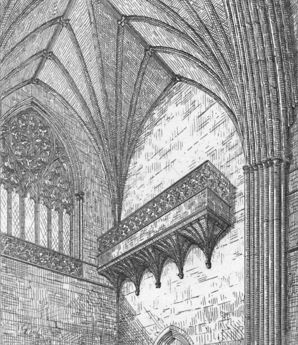 Framed Print : Gallery, North Transept. Exeter Cathedral, 1847. Creator: George Truefitt Framed Print : Gallery, North Transept. Exeter Cathedral, 1847. Creator: George Truefitt