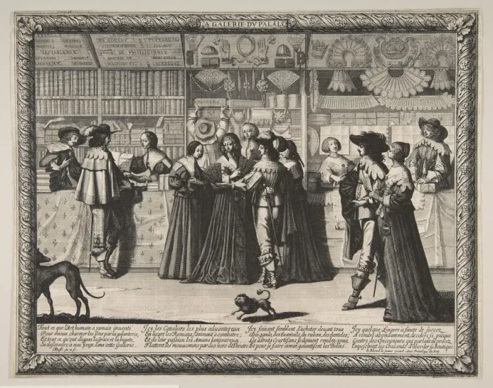 Framed Print : The Gallery of the Palace of Justice, ca. 1638. Creator: Abraham Bosse