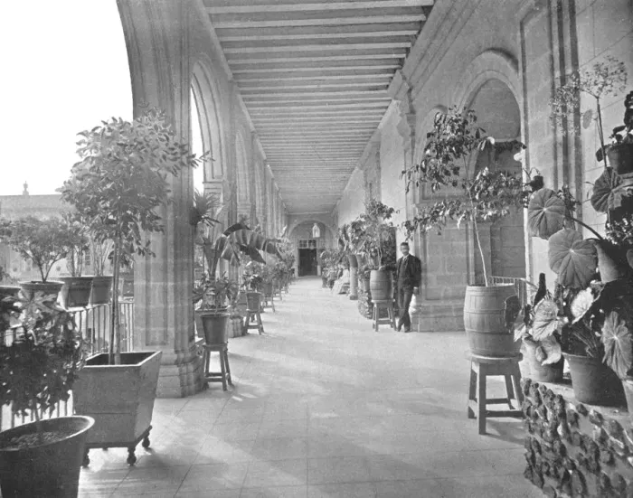 Framed Print : Gallery of the School of La Paz (Vizcainas), Mexico City, Mexico, c1900. Creator: Unknown Framed Print : Gallery of the School of La Paz (Vizcainas), Mexico City, Mexico, c1900. Creator: Unknown