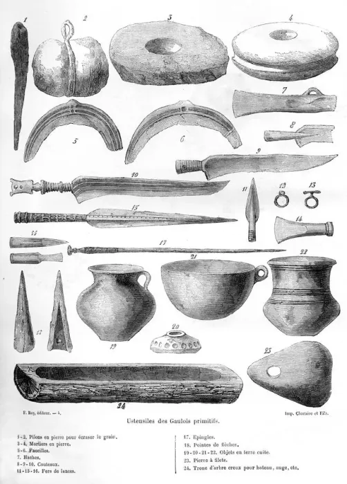 Framed Print : Gallic utensils, 1882-1884 Framed Print : Gallic utensils, 1882-1884
