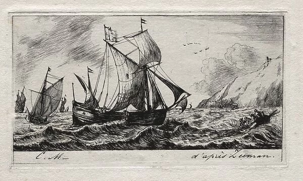 The Galliot of Jean de Vyl of Rotterdam, 1850. Creator: Charles Meryon (French, 1821-1868)