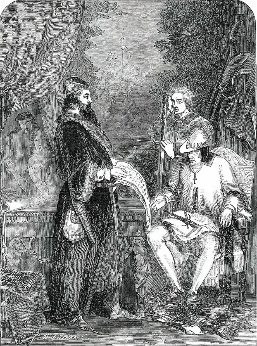 Framed Print : Galliotti, the Astrologer, shewing Louis XI. the First Specimen of Printing'... 1850. Creator: W. T. Green. Galliotti, the Astrologer, shewing Louis XI. the First Specimen of Printing'... 1850. Creator: W. T. Green Framed Print : Galliotti, the Astrologer, shewing Louis XI. the First Specimen of Printing'... 1850. Creator: W. T. Green. Galliotti, the Astrologer, shewing Louis XI. the First Specimen of Printing'... 1850. Creator: W. T. Green