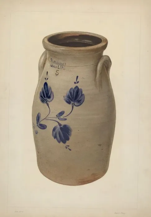 Framed Print : Five Gallon Churn, c. 1938. Creator: Clyde L. Cheney Framed Print : Five Gallon Churn, c. 1938. Creator: Clyde L. Cheney