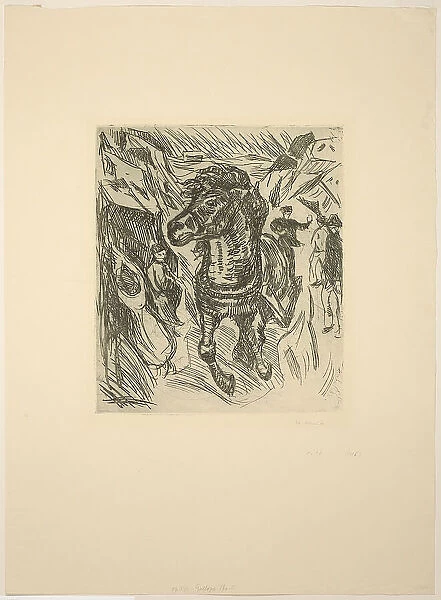 Galloping Horse, 1915. Creator: Edvard Munch