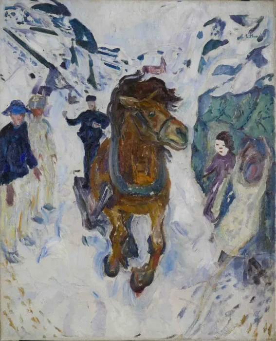 Framed Print : Galloping Horse. Artist: Munch, Edvard (1863-1944) Framed Print : Galloping Horse. Artist: Munch, Edvard (1863-1944)