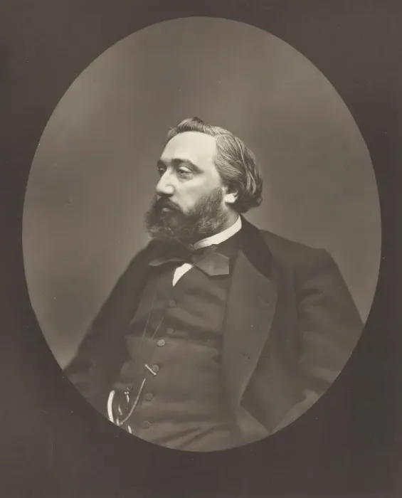 Framed Print : Gambetta, c. 1876. Creator: Etienne Carjat Framed Print : Gambetta, c. 1876. Creator: Etienne Carjat