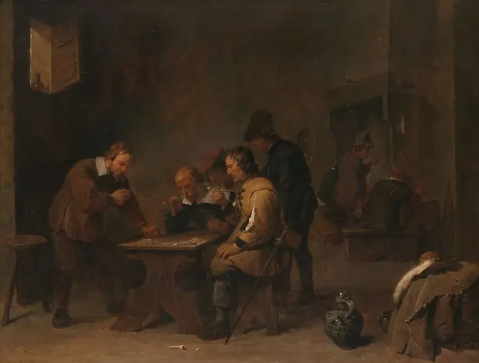 Framed Print : The Gamblers, c.1640. Creator: David Teniers II Framed Print : The Gamblers, c.1640. Creator: David Teniers II