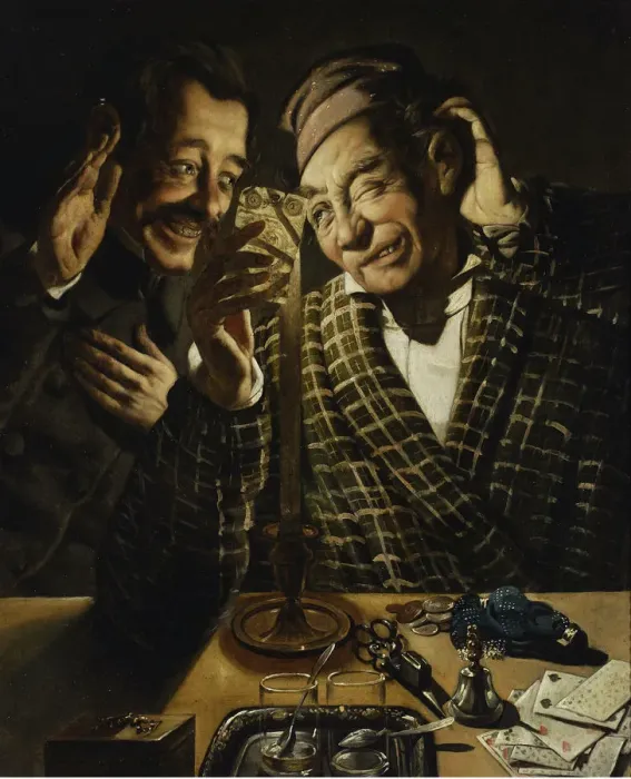 Framed Print : Gamblers by candlelight Framed Print : Gamblers by candlelight