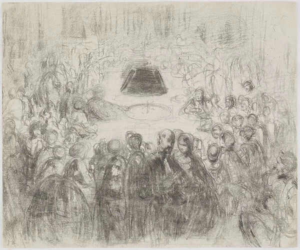 Gambling Salon at Baden-Baden, 1858. Creator: James Abbott McNeill Whistler