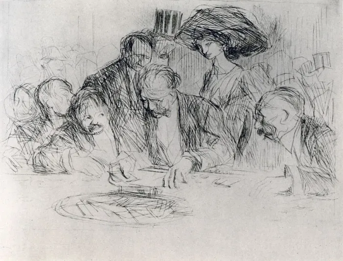 Framed Print : At the Gambling Table, 1925. Artist: Jean Louis Forain Framed Print : At the Gambling Table, 1925. Artist: Jean Louis Forain
