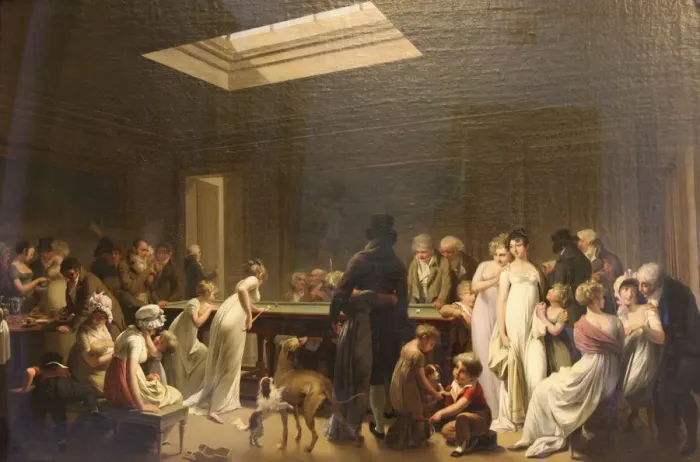 Framed Print : Game of Billiards, 1807. Artist: Louis Leopold Boilly Framed Print : Game of Billiards, 1807. Artist: Louis Leopold Boilly