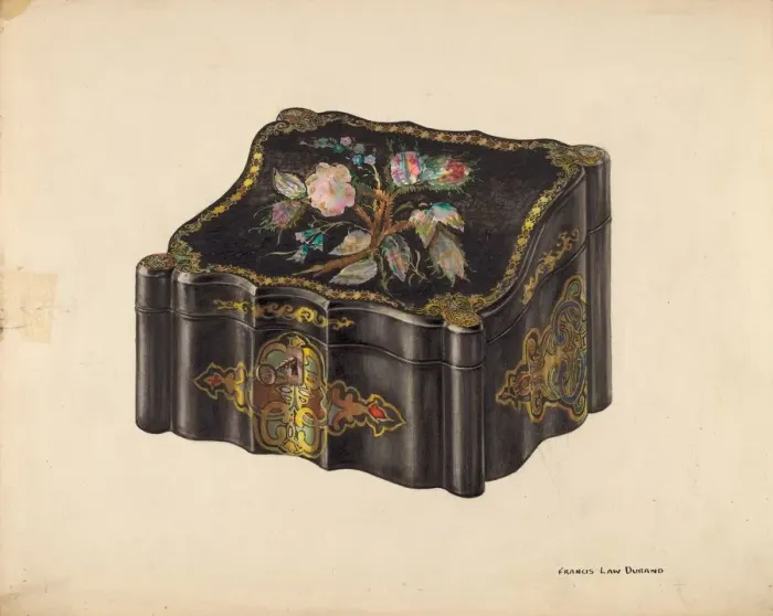 Framed Print : Game Box (For Poker Chips), c. 1939. Creator: Francis Law Durand Framed Print : Game Box (For Poker Chips), c. 1939. Creator: Francis Law Durand