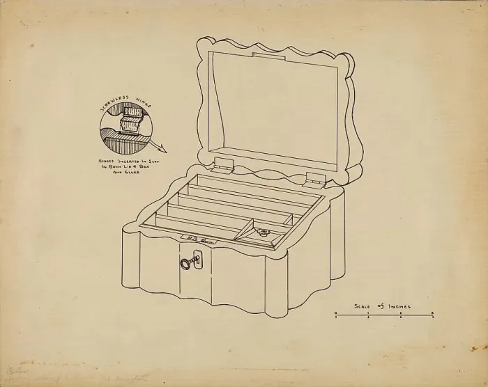 Framed Print : Game Box (For Poker Chips), c. 1939. Creator: Francis Law Durand Framed Print : Game Box (For Poker Chips), c. 1939. Creator: Francis Law Durand