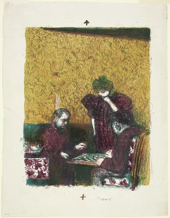 Framed Print : The Game of Checkers, 1899. Creator: Edouard Vuillard Framed Print : The Game of Checkers, 1899. Creator: Edouard Vuillard