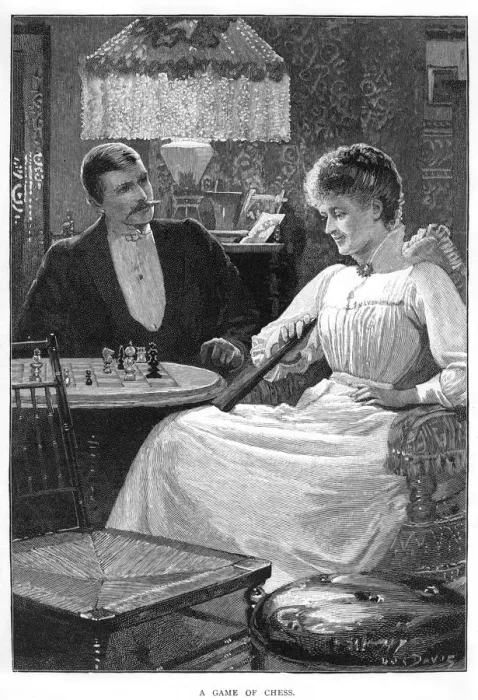 Framed Print : A Game of Chess, c1900s-c1910s(?) Framed Print : A Game of Chess, c1900s-c1910s(?)