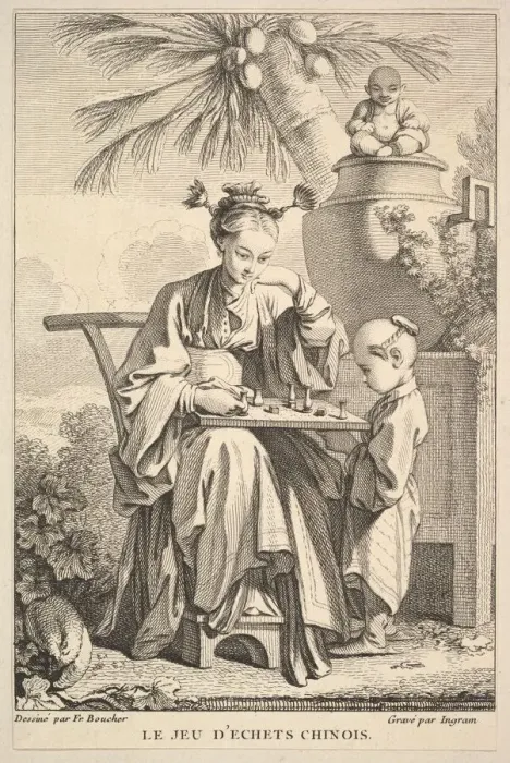 Framed Print : The Game of Chinese Chess, 1741-63. Creator: John Ingram Framed Print : The Game of Chinese Chess, 1741-63. Creator: John Ingram