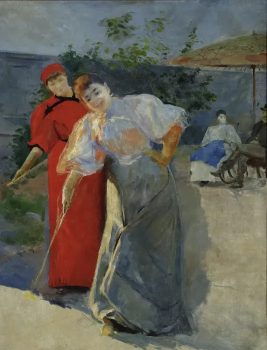Framed Print : The Game of croquet, 1892-1895. Creator: Wyczolkowski, Leon (1852-1936) Framed Print : The Game of croquet, 1892-1895. Creator: Wyczolkowski, Leon (1852-1936)
