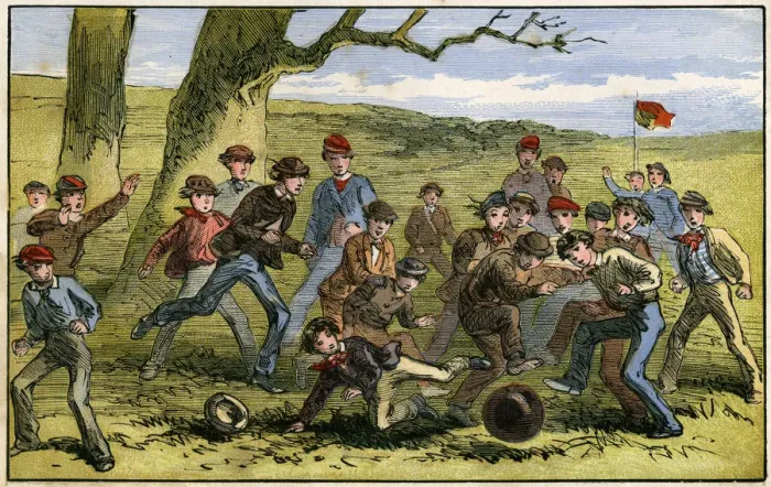 Framed Print : A game of football, 19th century(?) Framed Print : A game of football, 19th century(?)