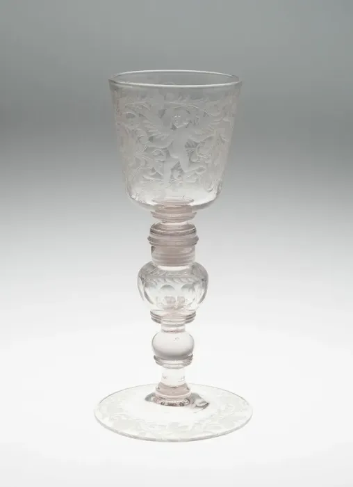 Framed Print : Gaming Goblet with Glass Dice, Bohemia, Late 17th century. Creator: Unknown Framed Print : Gaming Goblet with Glass Dice, Bohemia, Late 17th century. Creator: Unknown