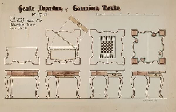 Gaming Table, c. 1940. Creator: M. Rosenshield-von-Paulin