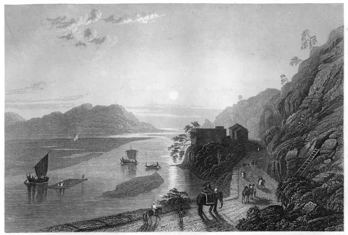 Framed Print : The Ganges entering the plains near Hurdwar, India, c1860 Framed Print : The Ganges entering the plains near Hurdwar, India, c1860