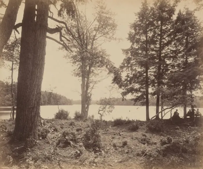 Framed Print : Ganoga Lake, c. 1895. Creator: William H Rau Framed Print : Ganoga Lake, c. 1895. Creator: William H Rau