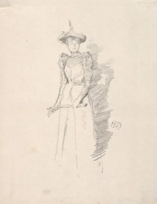 Framed Print : Gants de Suede, 1890. Creator: James McNeill Whistler (American, 1834-1903) Framed Print : Gants de Suede, 1890. Creator: James McNeill Whistler (American, 1834-1903)