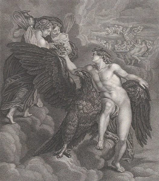 Ganymede, leaning on an eagle, receiving the cup from Hebe, 1786