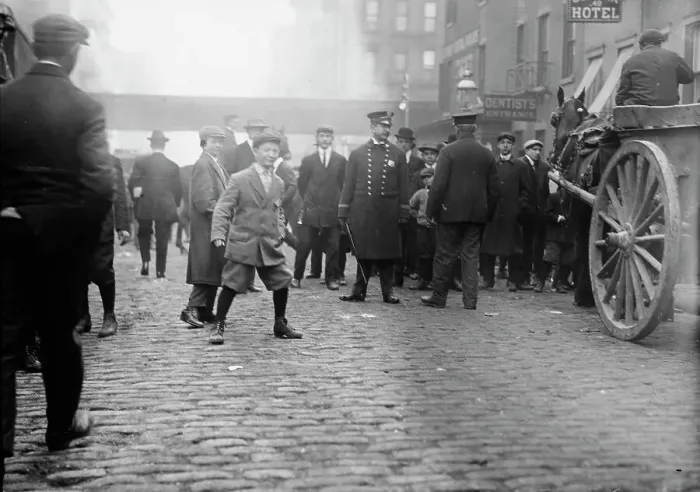 Framed Print : Garbage strike, 1911. Creator: Bain News Service Framed Print : Garbage strike, 1911. Creator: Bain News Service