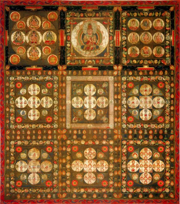 Framed Print : Garbhadhatu Mandala, 8th / 9th century. Artist: Anonymous Framed Print : Garbhadhatu Mandala, 8th / 9th century. Artist: Anonymous