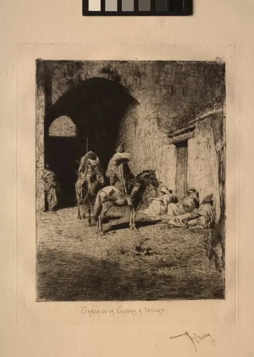 Framed Print : Garde de la Casbah a Tetuan. Creator: Mariano Fortuny y Carbo (Spanish, 1838-1874) Framed Print : Garde de la Casbah a Tetuan. Creator: Mariano Fortuny y Carbo (Spanish, 1838-1874)
