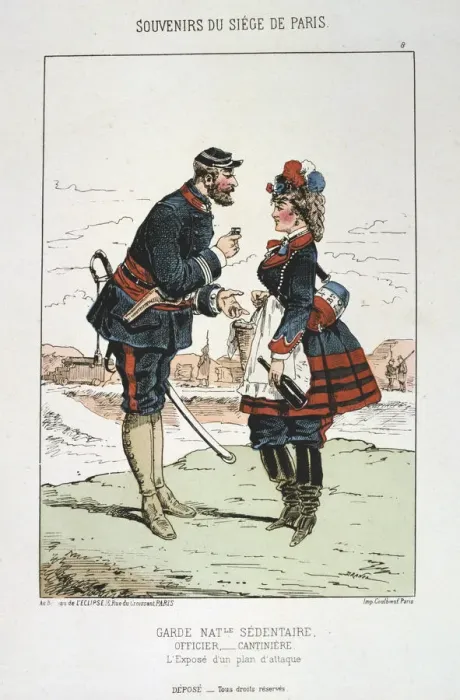 Framed Print : Garde Nationale Sedentaire - Officier Cantinierre, Siege of Paris, 1870-1871 Framed Print : Garde Nationale Sedentaire - Officier Cantinierre, Siege of Paris, 1870-1871