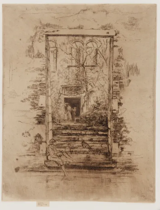 Framed Print : The Garden, 1879-1880. Creator: James Abbott McNeill Whistler Framed Print : The Garden, 1879-1880. Creator: James Abbott McNeill Whistler