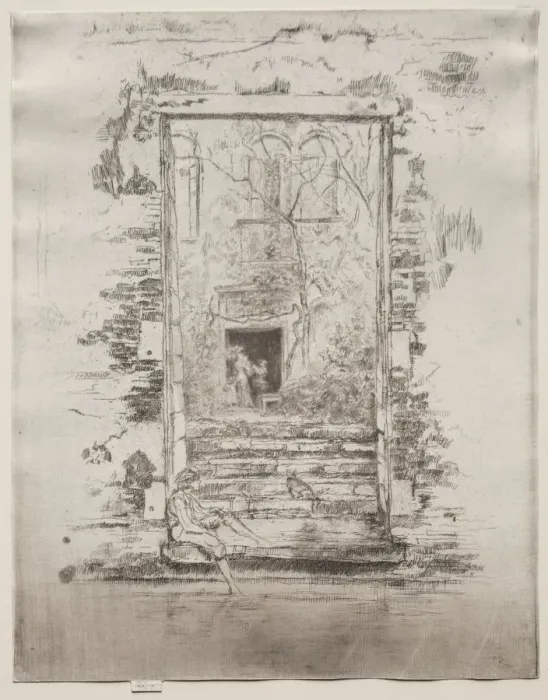 Framed Print : Garden, 1886. Creator: James McNeill Whistler (American, 1834-1903) Framed Print : Garden, 1886. Creator: James McNeill Whistler (American, 1834-1903)