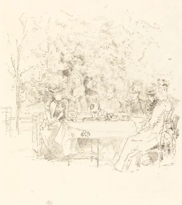 Framed Print : The Garden, 1891. Creator: James Abbott McNeill Whistler Framed Print : The Garden, 1891. Creator: James Abbott McNeill Whistler