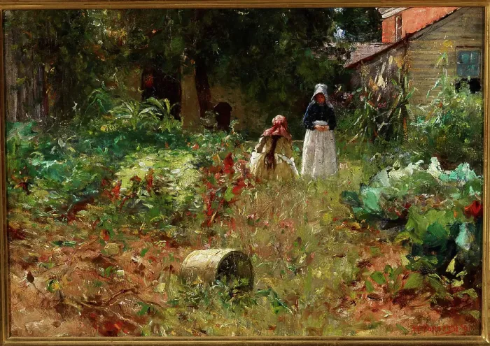 Framed Print : In the Garden, 1891. Creator: William Forsyth Framed Print : In the Garden, 1891. Creator: William Forsyth