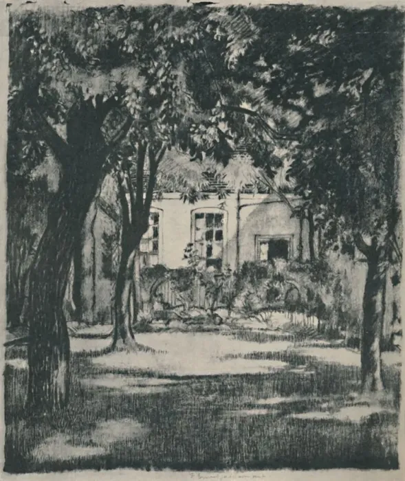 Framed Print : The Garden, 1919. Artist: Francis Ernest Jackson Framed Print : The Garden, 1919. Artist: Francis Ernest Jackson