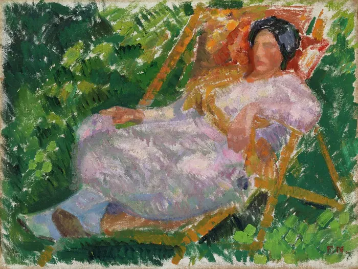 Framed Print : In the garden, 1922. Creator: Felix Nylund Framed Print : In the garden, 1922. Creator: Felix Nylund