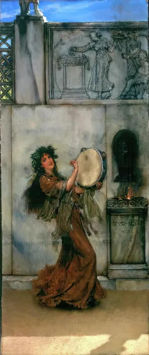 Framed Print : A Garden Altar, 1879. Creator: Lawrence Alma-Tadema Framed Print : A Garden Altar, 1879. Creator: Lawrence Alma-Tadema