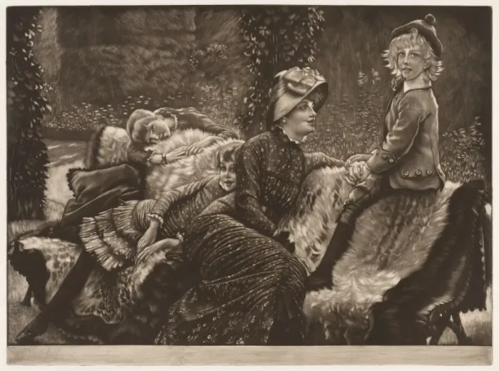 Framed Print : The Garden Bench, 1883. Creator: James Tissot (French, 1836-1902) Framed Print : The Garden Bench, 1883. Creator: James Tissot (French, 1836-1902)
