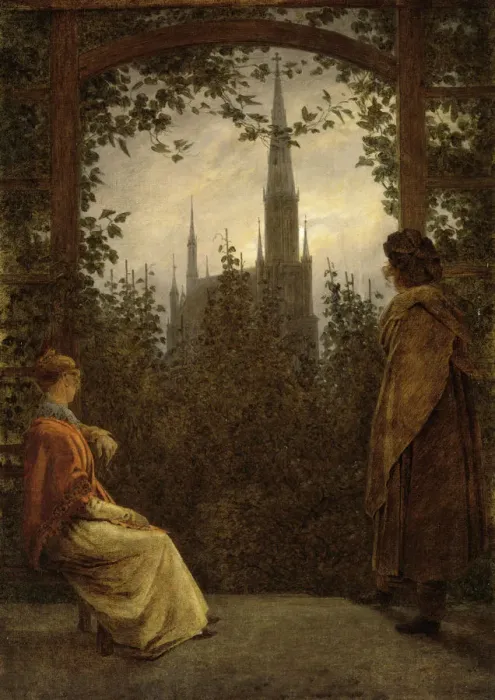 Framed Print : Garden Bower in Greifswald, 1818. Artist: Friedrich, Caspar David (1774-1840) Framed Print : Garden Bower in Greifswald, 1818. Artist: Friedrich, Caspar David (1774-1840)