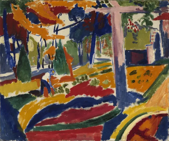 Framed Print : Garden, ca. 1915. Creator: Henry Lyman Sayen Framed Print : Garden, ca. 1915. Creator: Henry Lyman Sayen