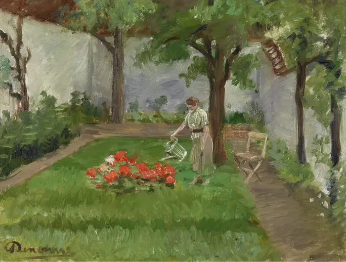 Framed Print : My Garden, early 20th century. Creator: Alex Denonne Framed Print : My Garden, early 20th century. Creator: Alex Denonne