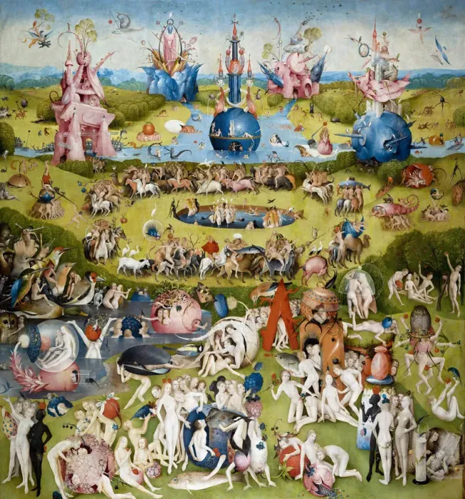 Framed Print : The Garden of Earthly Delights (Central panel), c. 1500. Artist: Bosch, Hieronymus (c. 1450-1516) Framed Print : The Garden of Earthly Delights (Central panel), c. 1500. Artist: Bosch, Hieronymus (c. 1450-1516)