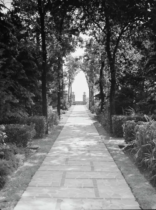 Framed Print : Garden in East Hampton, Long Island, between 1933 and 1942. Creator: Arnold Genthe Framed Print : Garden in East Hampton, Long Island, between 1933 and 1942. Creator: Arnold Genthe