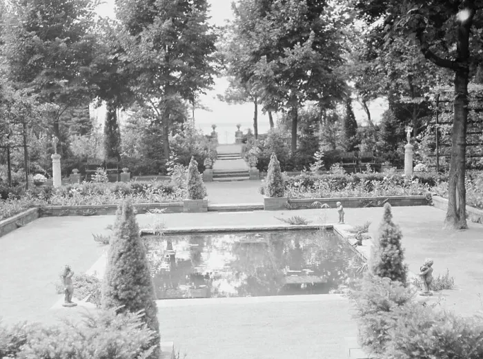 Framed Print : Garden, East Hampton, Long Island, between 1933 and 1942. Creator: Arnold Genthe Framed Print : Garden, East Hampton, Long Island, between 1933 and 1942. Creator: Arnold Genthe