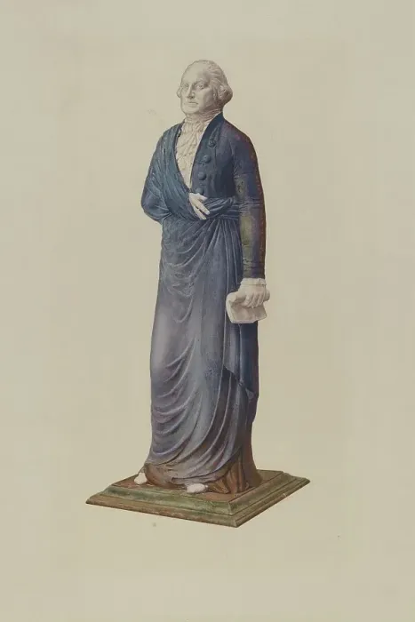 Framed Print : Garden Figure - George Washington, c. 1940. Creator: Zabelle Missirian Framed Print : Garden Figure - George Washington, c. 1940. Creator: Zabelle Missirian