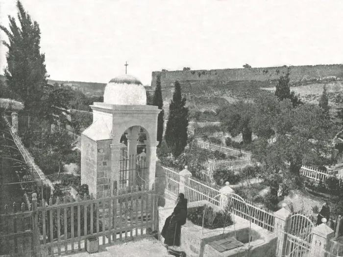 Framed Print : The Garden of Gethsemane, Jerusalem, Palestine, 1895. Creator: W &s Ltd Framed Print : The Garden of Gethsemane, Jerusalem, Palestine, 1895. Creator: W &s Ltd