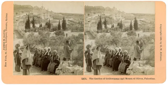 Framed Print : The garden of Gethsemane and the Mount of Olives, Palestine, 1898. Artist: BW Kilburn Framed Print : The garden of Gethsemane and the Mount of Olives, Palestine, 1898. Artist: BW Kilburn