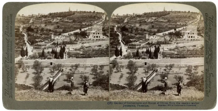Framed Print : The Garden of Gethsemane and the Mount of Olives, Palestine, 1908. Artist: Underwood & Underwood Framed Print : The Garden of Gethsemane and the Mount of Olives, Palestine, 1908. Artist: Underwood & Underwood